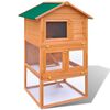 vidaXL Cușcă de iepuri de exterior din lemn cu 3 straturi