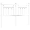 vidaXL Tăblie de pat de schimb metalică, alb, 150 cm