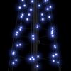 vidaXL Brad de Crăciun LED cu 390 LED cu suport albastru 250 cm Fier