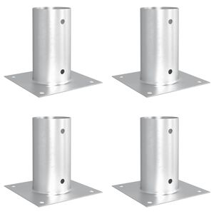 vidaXL Ancora rotundă de teren 4 pcs Argintiu 15 x 15 x 15 cm Metal