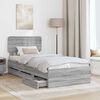 vidaXL Cadru de pat cu headboard Sonoma gri 75 x 190 cm Lemn prelucrat