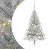 vidaXL Pom de Crăciun artificial pre-iluminat Argintiu 120 cm PET