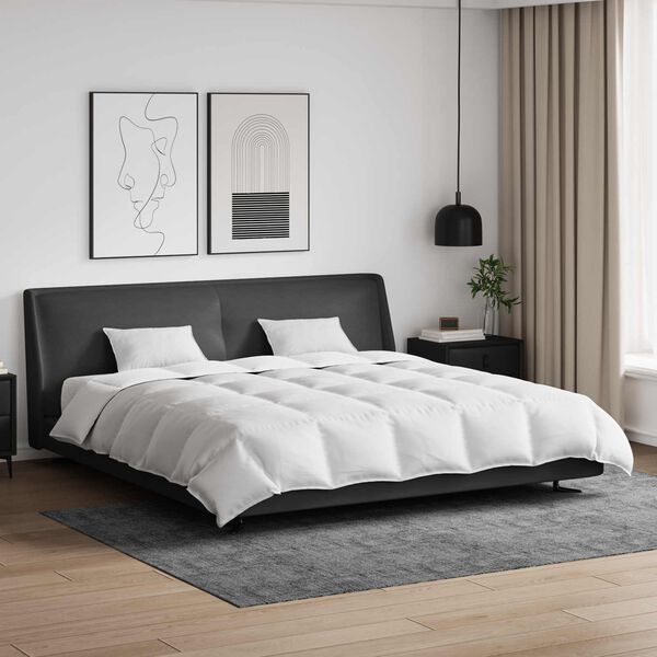 vidaXL Set de Pături cu pernă 3 pcs Alb Pene de rață