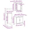 vidaXL Set de mobilier pentru baie cu raft 3 pcs Maro Lemn compozit