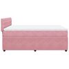 vidaXL Pat box spring cu saltea, roz, 140x200 cm, catifea