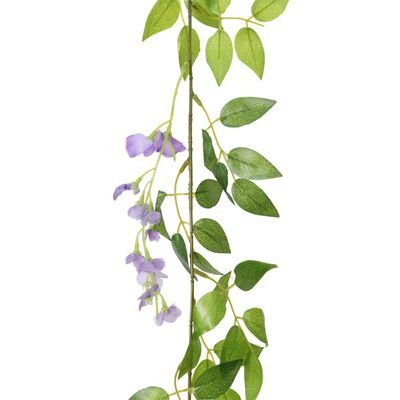 vidaXL Ghirlande de flori artificiale, 6 buc., violet, 200 cm