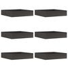 vidaXL Margine pentru gazon 6 buc. 60 x 60 x 13 cm Oțel Negru