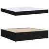 vidaXL Cadru de pat cu saltea Negru 200 x 200 cm țesătură