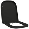 vidaXL Capacul de toaletă Negru 47,5 x 35 x 3,6 cm Duroplast