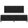 vidaXL Pat cu boxă spring LED și saltea Negru 200 x 200 cm Catifea