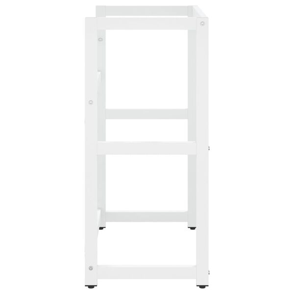 vidaXL Cadru chiuvetă de baie, alb, 59x38x83 cm, fier