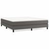 vidaXL Cadru de pat cu arcuri, gri, 180x200 cm, piele ecologică