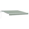 vidaXL Copertină retractabilă Verde și alb 300 x 250 cm