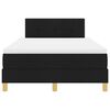 vidaXL Pat cu arcuri cu pernă cu headboard Negru 120 x 200 cm țesătură