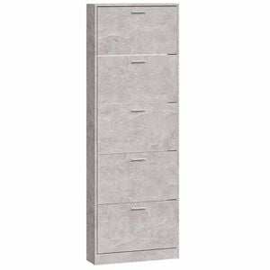 vidaXL Pantofar, gri beton, 59x17x169 cm, lemn compozit