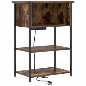 vidaXL Dulap de noapte Stejar fumuriu 55 x 31 x 76 cm Lemn compozit