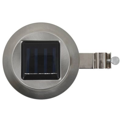 vidaXL Lămpi solare de exterior cu LED, 6 buc., alb, 12 cm, rotund