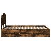 vidaXL Cadru de pat Stejar fumuriu 135 x 190 cm Lemn Ingineresc