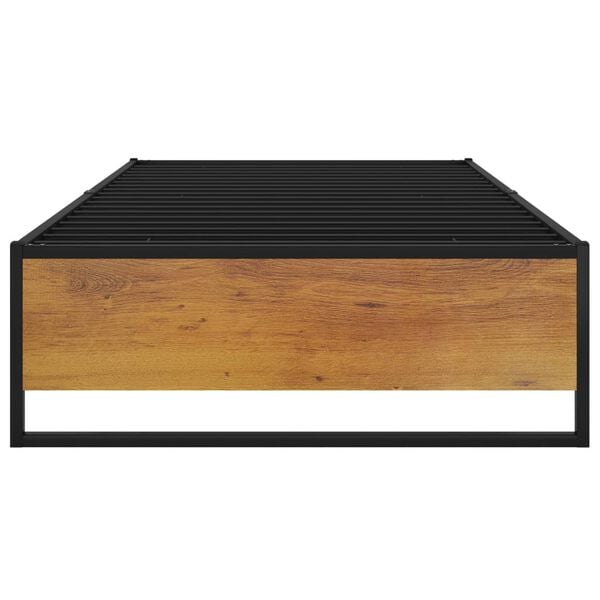 vidaXL Cadru de pat, negru, 90 x 200 cm, metal