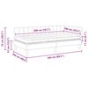 vidaXL Cadru de pat colțar cu saltea cu saltea 2 pcs Crem Catifea