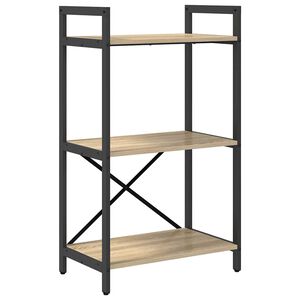 vidaXL Raft pentru cărți 3 niveluri 56 x 34 x 96 cm Lemn prelucrat