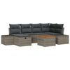 vidaXL Set de canapele pentru grădină 7 buc. Gri Rattan poli