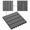 vidaXL Plăci pentru Deck Design 3D 11 pcs Gri 30 x 30 cm Lemn compozit