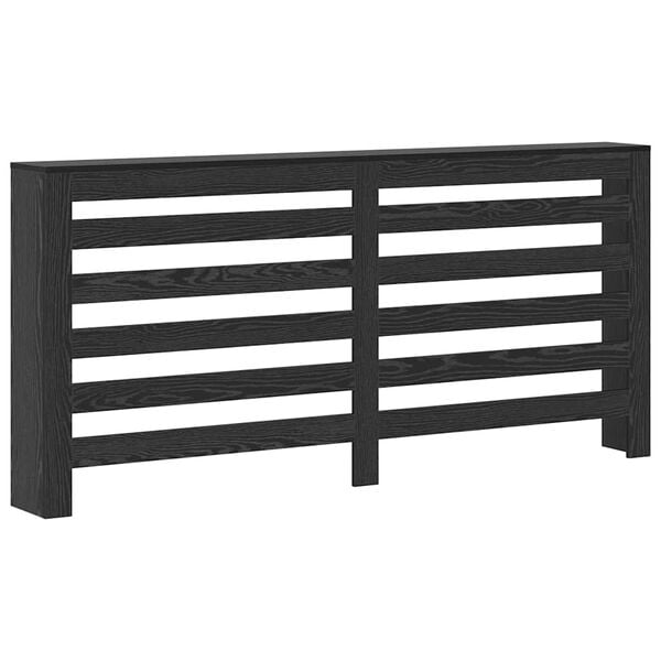 vidaXL Capac pentru radiator Stejar Negru 175 x 20 x 82 cm