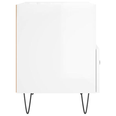 vidaXL Noptieră, alb extralucios, 40x35x47,5 cm, lemn compozit