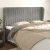 vidaXL Tăblie de pat cu aripioare gri deschis 183x23x118/128cm catifea