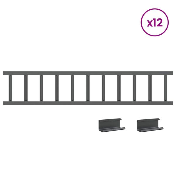 vidaXL Apărătoare de zăpadă pentru acoperiș Antracit Oțel