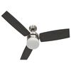 vidaXL Ventilator tavan cu iluminare/telecomandă, maro închis, 108 cm
