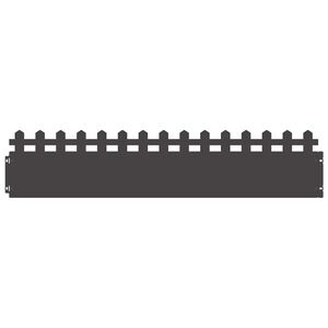 vidaXL Borduri pentru gazon 10 buc. 103 x 0,05 x 22 cm Oțel Negru