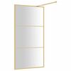 vidaXL Paravan de duș walk-in auriu 115x195 cm sticlă ESG transparentă