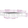 vidaXL Cadru de pat King Size, alb, 150x200 cm, lemn masiv