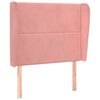 vidaXL Tăblie de pat cu aripioare, roz, 83x23x118/128 cm, catifea