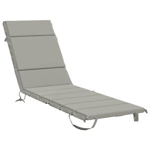 vidaXL Perna pentru Șezlong GEMERT 100% Polyester Gri 200 x 50 x 3 cm