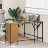 vidaXL Birou Stejar Artizanal 141 x 141 x 75 cm Lemn compozit