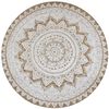 vidaXL Covor din iută &icirc;mpletită cu imprimeu, 90 cm, rotund