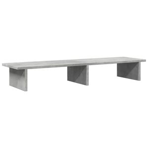 vidaXL Suport de monitor, gri beton, 100x27x15 cm, lemn prelucrat