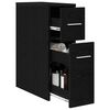 vidaXL Set de mobilier pentru baie Stejar Negru 22 x 44 x 61.5 cm