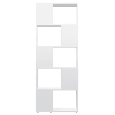 vidaXL Bibliotecă/Separator cameră, alb extralucios, 60x24x155 cm