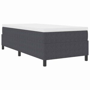 vidaXL Pat cu arcuri Gri &icirc;nchis și alb 80 x 200 cm