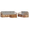 vidaXL Set de canapele de exterior 6 buc. Gri natural și deschis