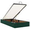 vidaXL Cadru de pat otoman cu saltele, catifea verde &icirc;nchis 80x200cm
