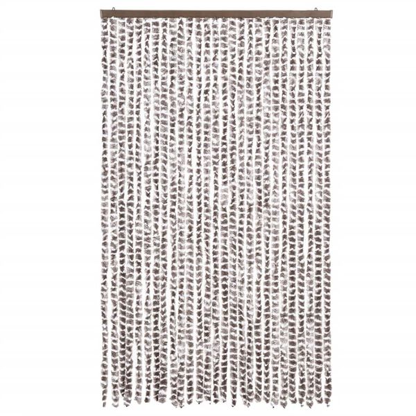 vidaXL Perdea pentru insecte, gri taupe și alb, 118x220 cm, chenille