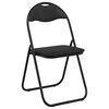 vidaXL Scaun pliant 8 buc. Piele artificială Negru 48 x 43,5 x 81 cm