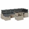 vidaXL Set de canapele pentru grădină 8 pcs Gri deschis Rattan poli