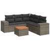 vidaXL Set mobilier grădină cu perne, 6 piese, gri, poliratan