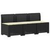 vidaXL Sofa de grădină cu 3 locuri, cu perne, aspect de rattan